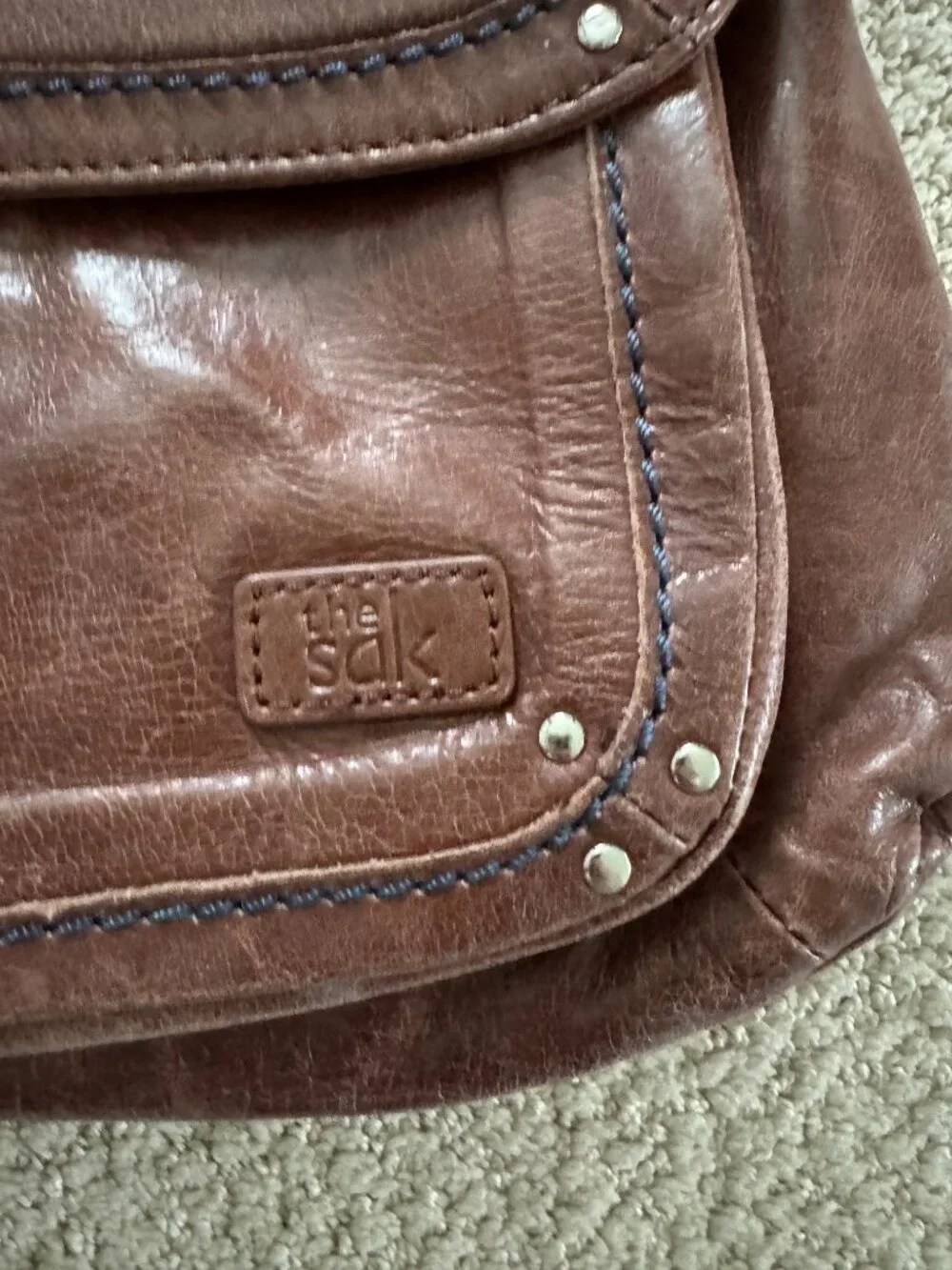 The Sak Ventura Convertible Brown Leather Satchel Backpack Adjustable Straps Bro